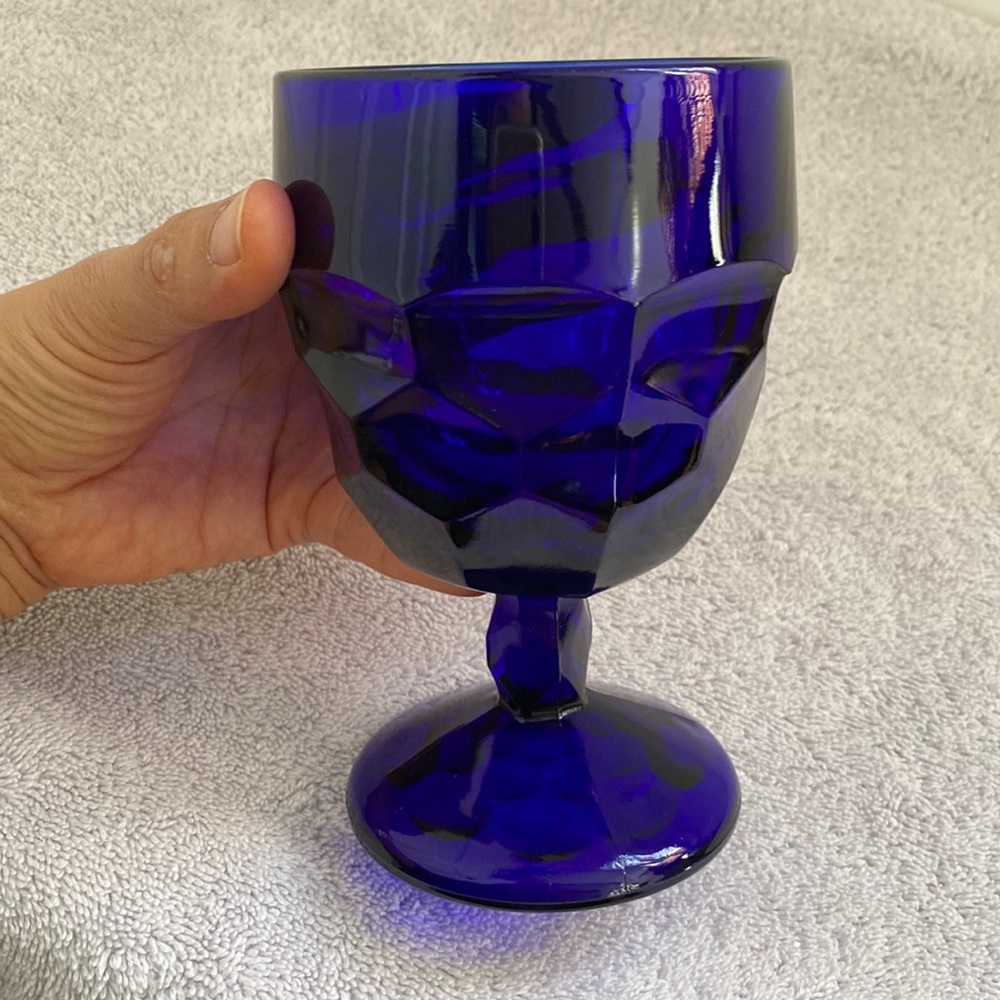 Vintage Blue Drinking Glass